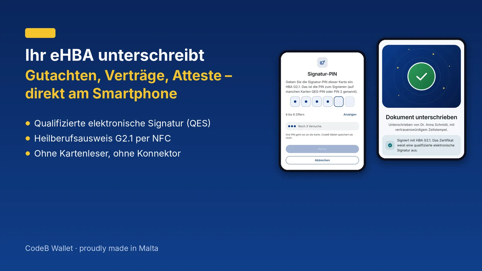 Ihr Heilberufsausweis unterschreibt: was Ärzte mit dem eHBA am Smartphone signieren können