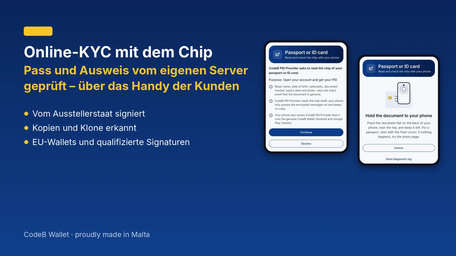 Online-KYC mit dem Ausweis-Chip: was CodeB heute für die Kundenidentifizierung leistet