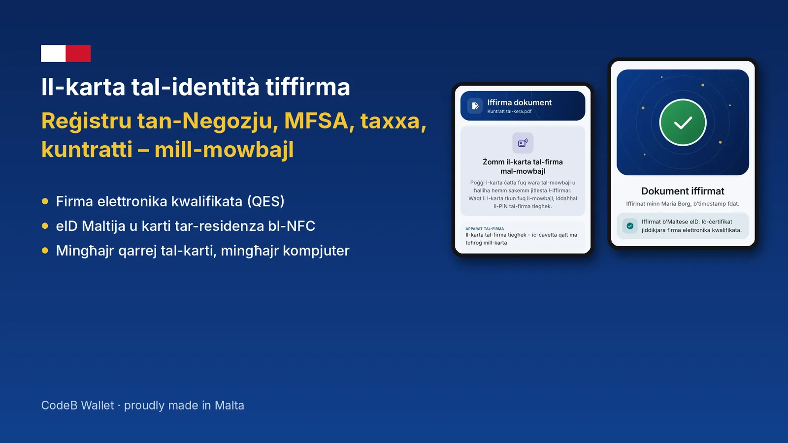 Il-karta tal-identità Maltija tiffirma: fejn tgħodd il-firma kwalifikata tagħha – u kif tużaha mill-mowbajl