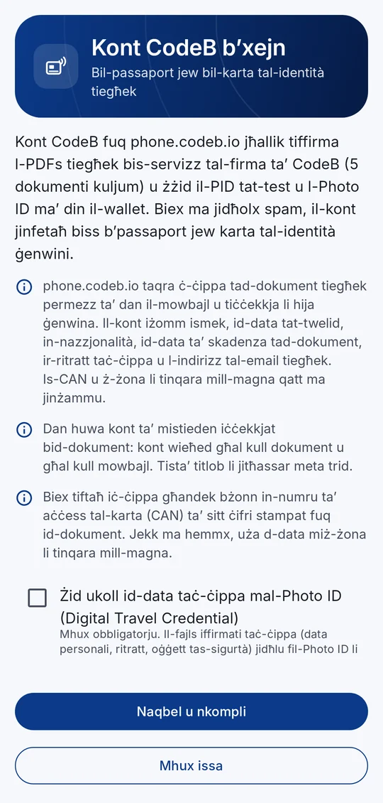Aqra x’jiġi ċċekkjat u x’jinżamm